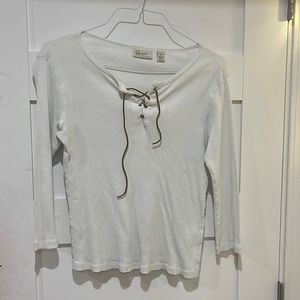 White long sleeve top